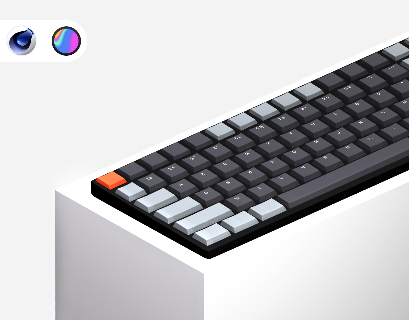 Keychron K3 ISO FR — 3D modeling